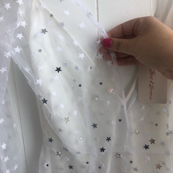 NWT For Love & Lemons All That Glitters Star Dress - Picture 5 of 8